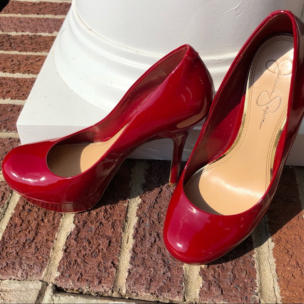 ‼️Oooh La La! ♥️ Jessica Simpson red patent heels
